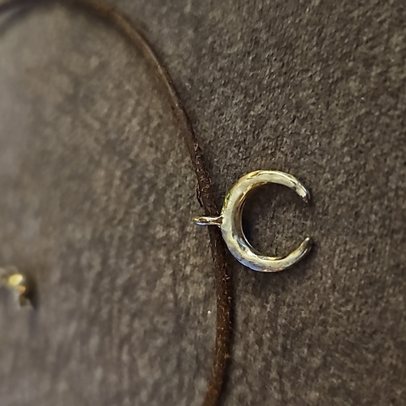 3/$30 Y2k Goth Crescent Moon Rope Junior Choker Necklace - Picture 3 of 4